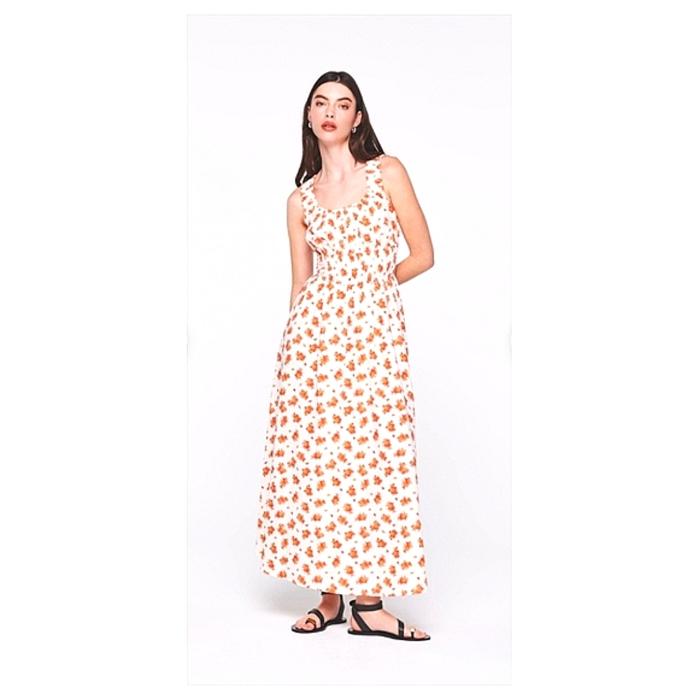 Aligne Helaine Shirred Waist Midi Dress
